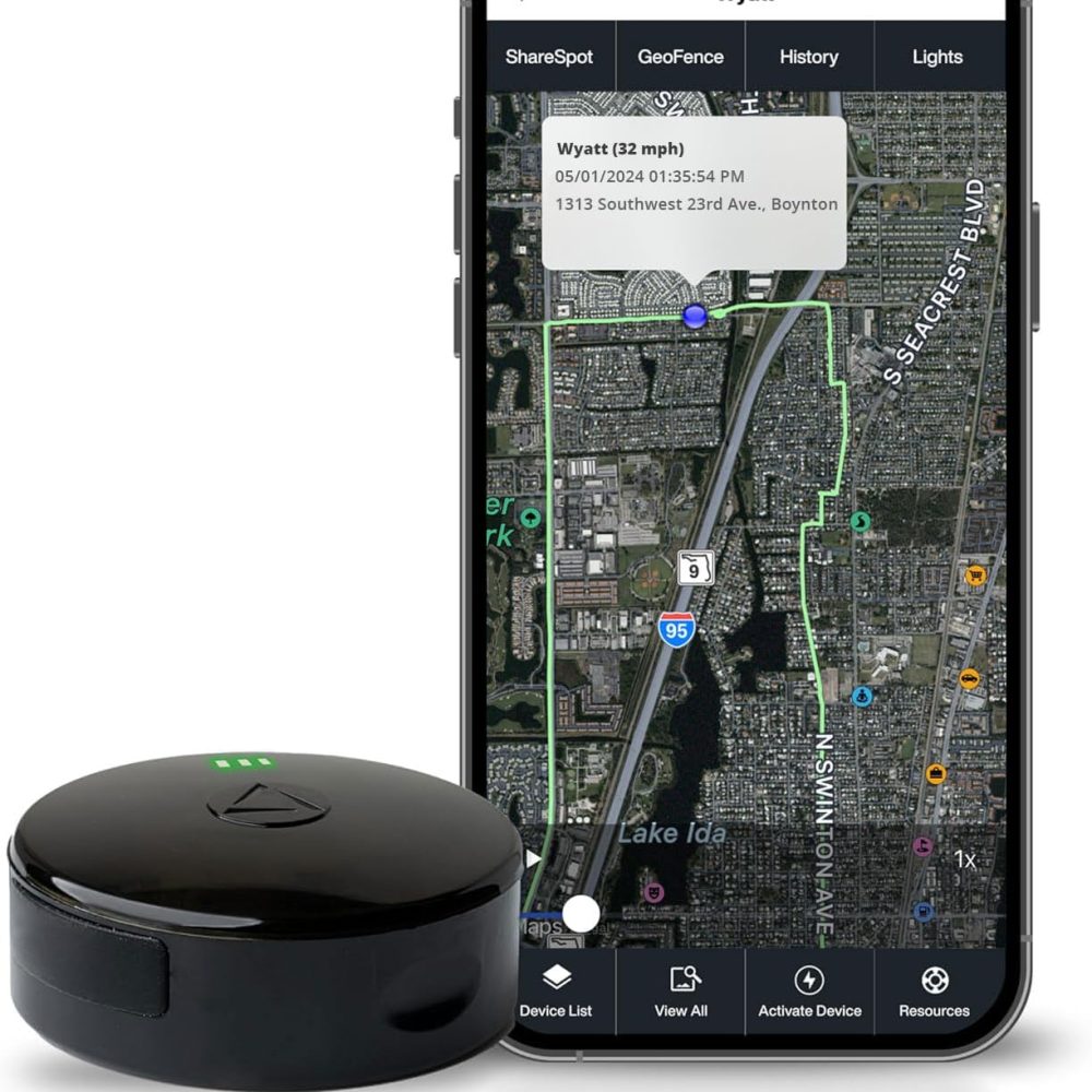 LandAirSea 54 GPS Tracker - Made in the USA from Domestic & Imported Parts. Long Battery, Magnetic, Waterproof, Global Tracking. Subscription Required